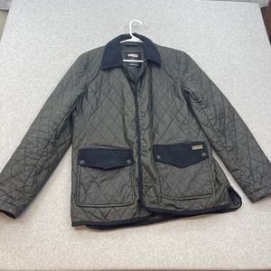 HUNTER Outerwear Quilted Jacket Adult Medium Dark Green Water Resistant Distress